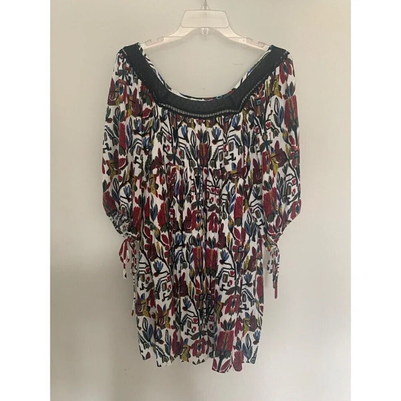 Holding Horses Anthropologie Isere Swing Multicolor Floral Boho Mini Dress Small - Picture 2 of 9